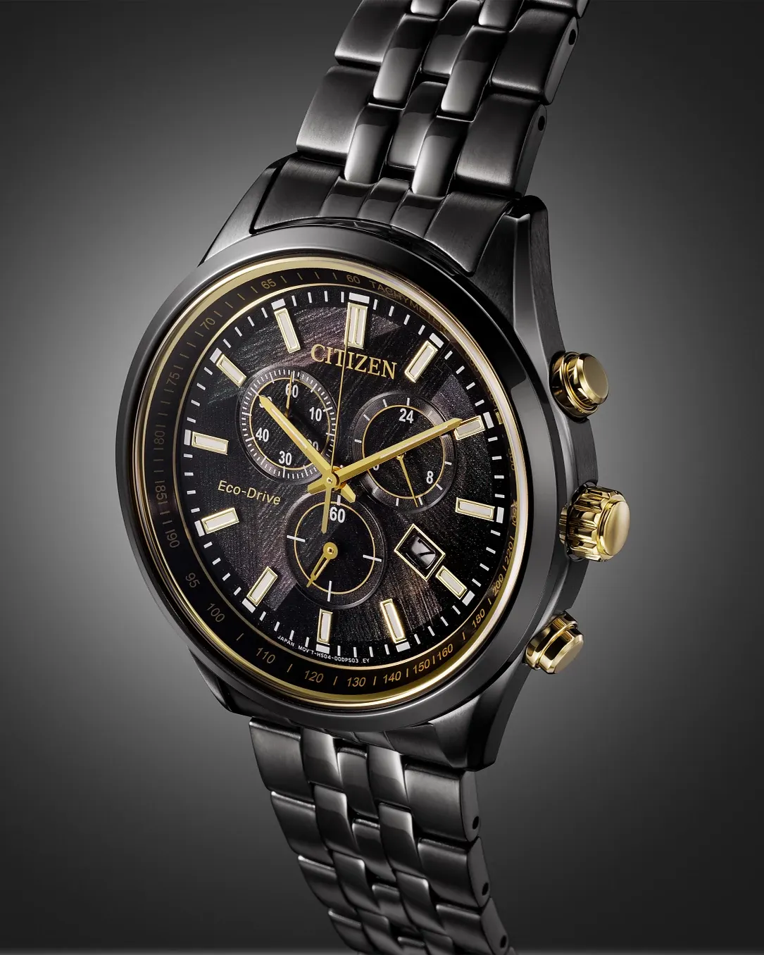Classic LIGHT in BLACK Black Dial Stainless Steel Bracelet AT2576